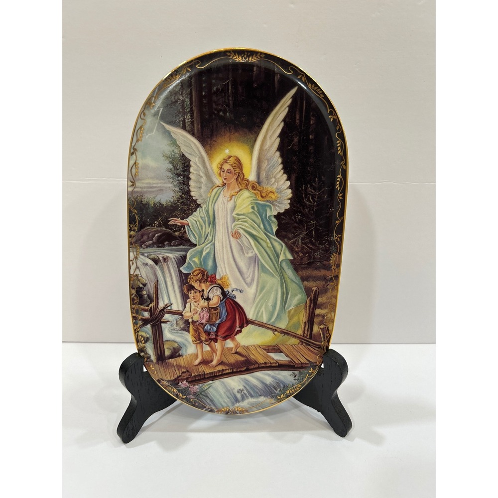 Annaburg Guardian Angel Collector Plate Behüteter Heimweg 1995 Bradex 22-A56-2.1
